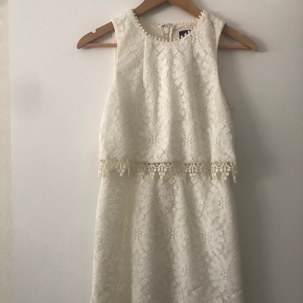Topshop eyelet white dress